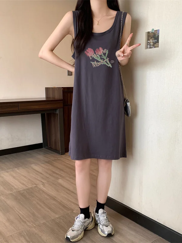 القطن الخالص مثير Svel سترة حزام الدكتور فضفاض ميدي تنورة صغيرة الحجم مثير ort تنورة المرأة الصيف Faion طباعة الدكتور