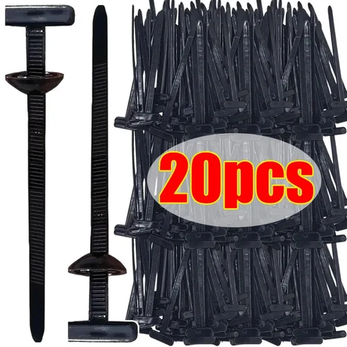 Brida para cables de nailon y plástico autoblocante, anillo de sujeción para bridas para cables negras, 2x9cm, bridas para cables grandes, correas envolventes con cremallera, accesorios para coche