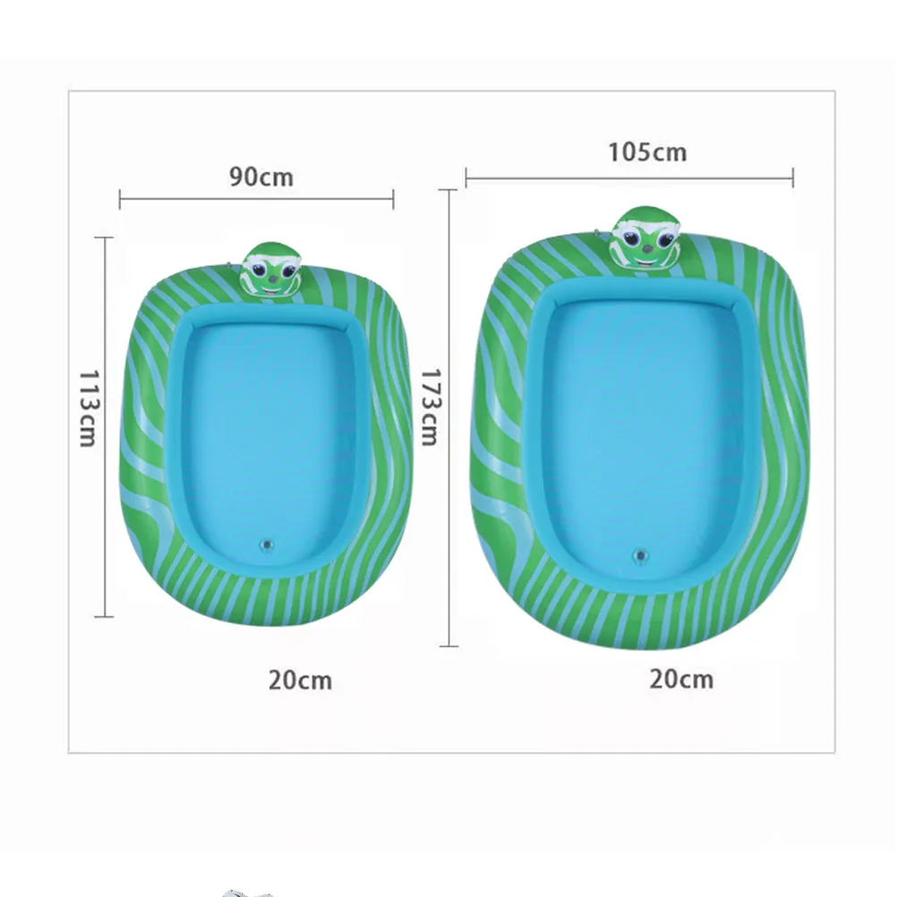 Piscina inflable para niños, 1 unidad, PVC duradero, diseño de dibujos animados, para el hogar, jardín, playa, diversión acuática al aire libre, juguete para piscina