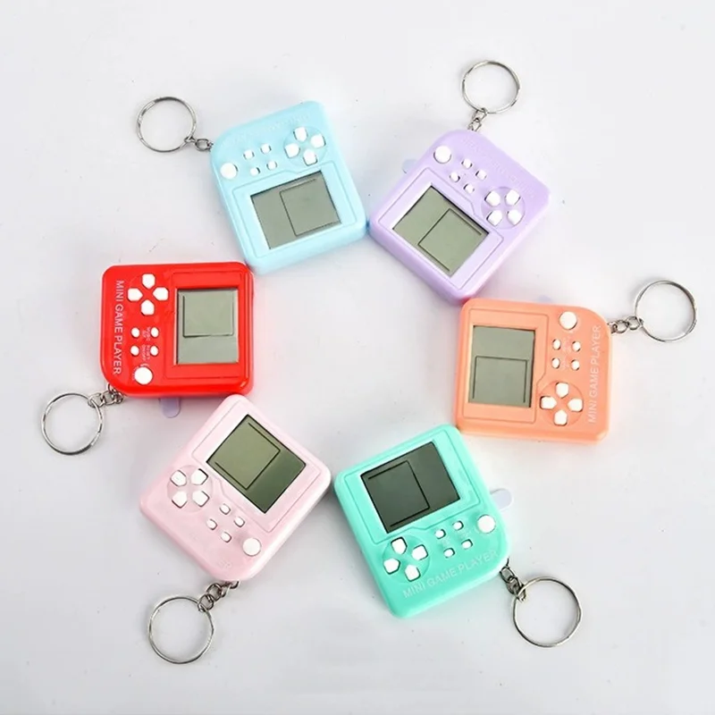 Mini jeu de réflexion portable avec porte-clés, rétro, classique, couleurs macaron, jouets pour animaux de compagnie, jeux électroniques pour enfants