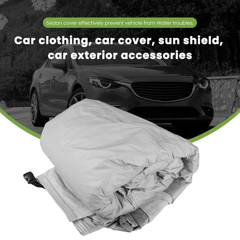 Car Cover Waterproof All Weather UV Protection Sedan Cover Universal Fit Outdoor Full Car Cover