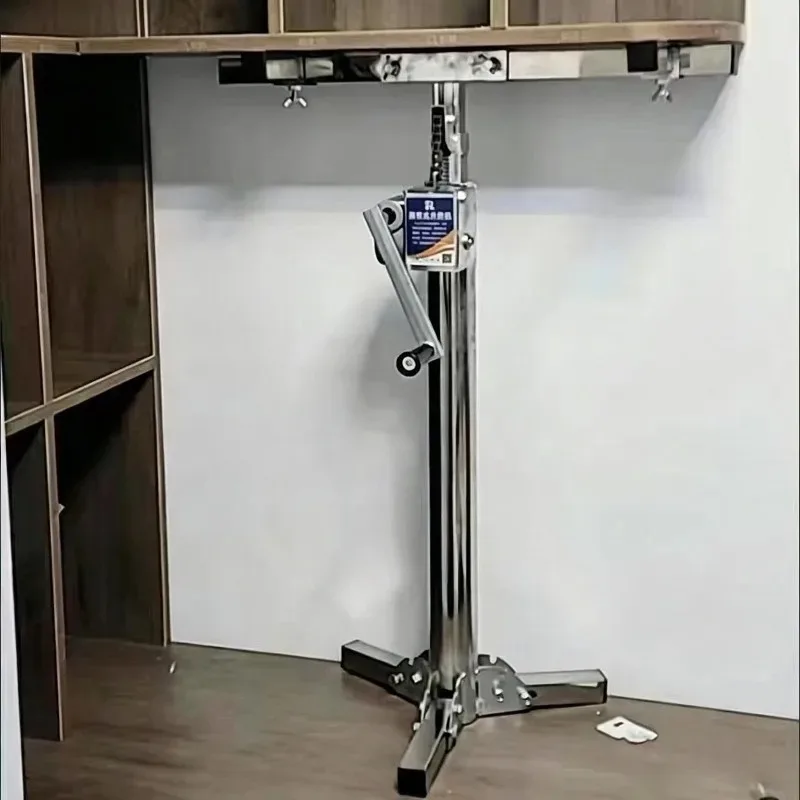 Hand Crank Double Rod Mobile Lifter Quick Installation Sturdy Support Bracket for Wall Cabinet Woodworking Auxiliary Hand Tool view 4