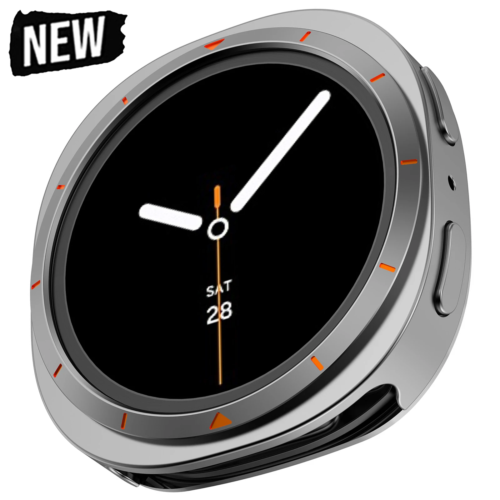 

Rugged Case Compatible with Samsung Galaxy Watch 8 40mm 44mm with Back Cover Metal Bumper Ultra Thin Shockproof Protective Cover