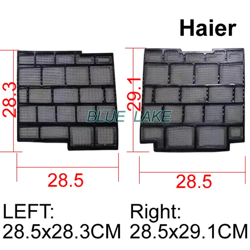 مجموعات مرشحات مكيف الهواء المخصصة لـ Haier نماذج مختلفة (1p/1.5p/2P) قطع غيار الأجهزة المنزلية المخصصة للآلة القديمة 28.7x26.8 سم