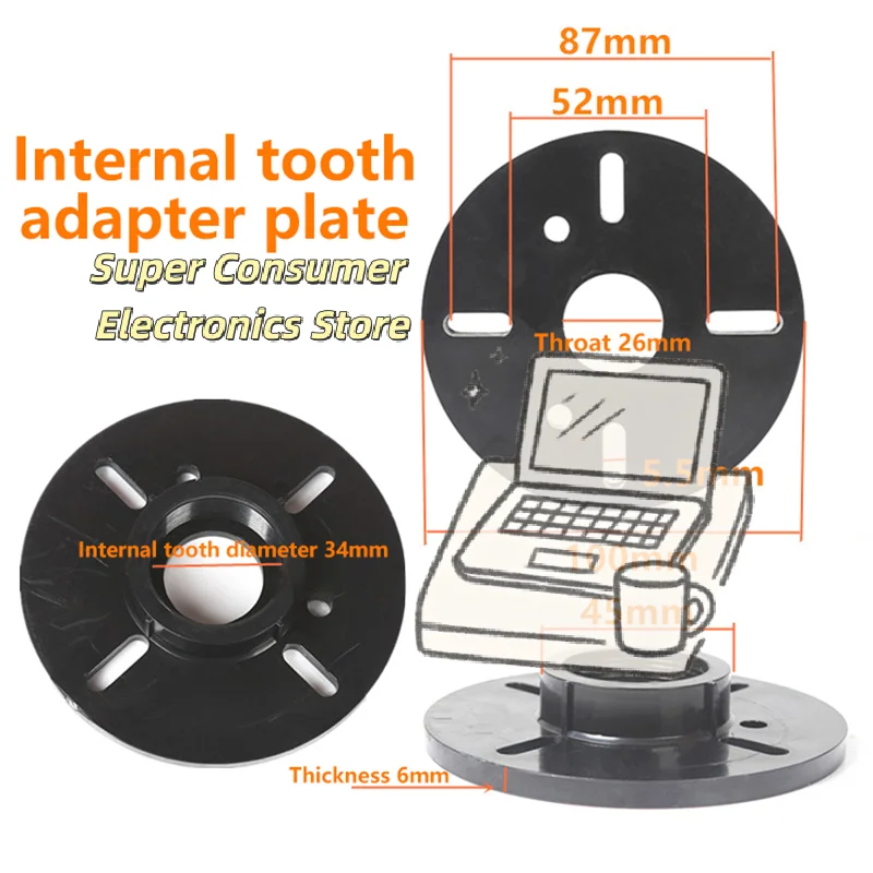 Tweeter Horn Screw Adapter Plate – Aluminum/ABS Mount for HiFiCarAudio,Home Theater&PA Systems,Ensures Secure Fit&SoundAlignment