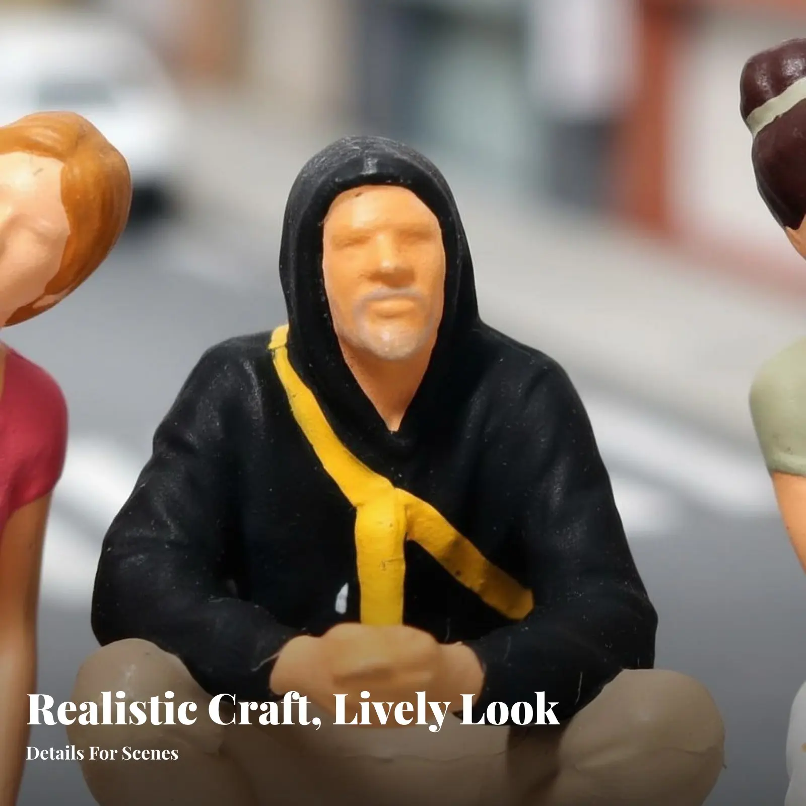 

1:64 Scale People Figurine Photography Prop 1:64 Scale Miniature Scene Figure Miniature Selfie People Highly Detailed