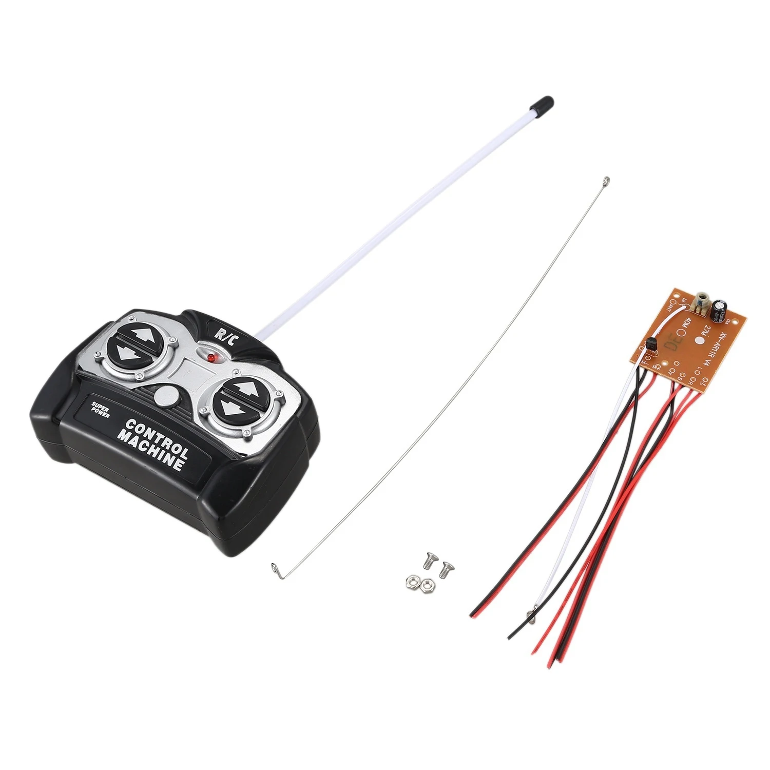 

A45F-5CH 27Mhz Remote Controller Unit Receiver Circuit Board+Remote Control For RC Tank Car Radio System
