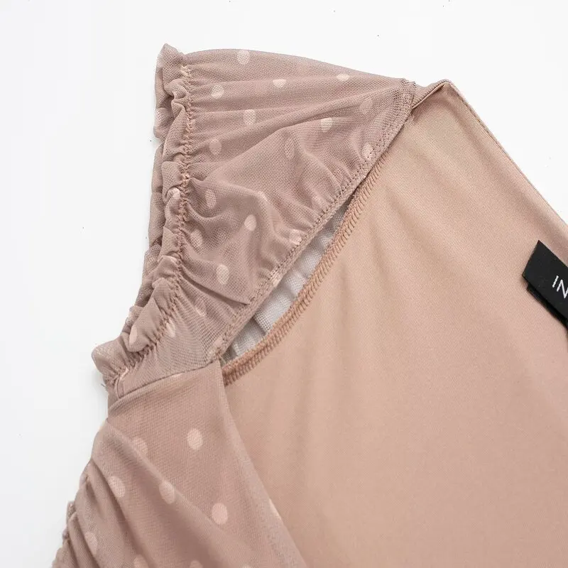 Spring New Arrival Women's Slim Fit Silk Me Printed Top Ele Versatile Commute Sle ort Sve T-irt