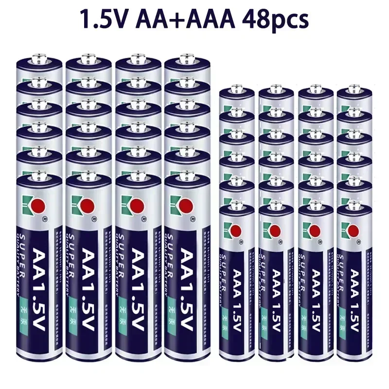 AA + AAA rechargeable AA 1.5V 9800mAh/1.5V AAA 8800mah Alkaline battery flashlight toys watch MP3 player replace Ni-Mh battery