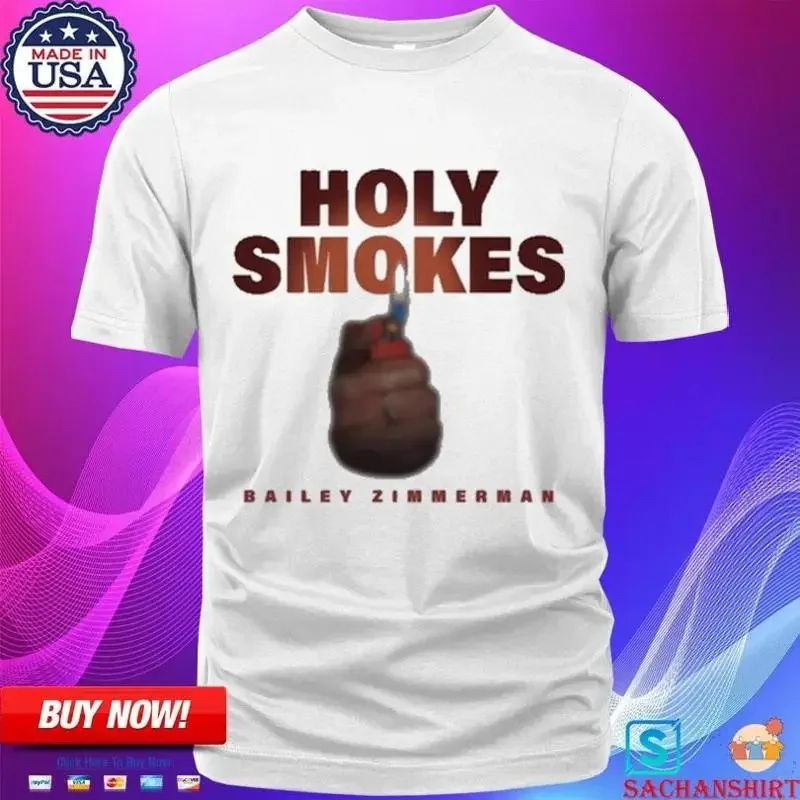 Official Bailey Zimmerman Holy Smokes 2025 T Shirt