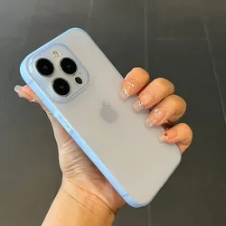 Luxury 0.3mm Ultra Thin Matte Silicone Soft Case For iPhone 15 14 13 12 11 Pro Max Plus Mini Transparent Frosted TPU Back Cover