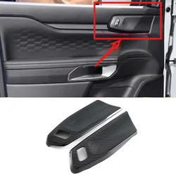 For Ford Ranger T9 2022 2023 2024 ABS Carbon Fiber Interior Door Handle Decorative Protective Cover Frame Sticker Car Accessorie
