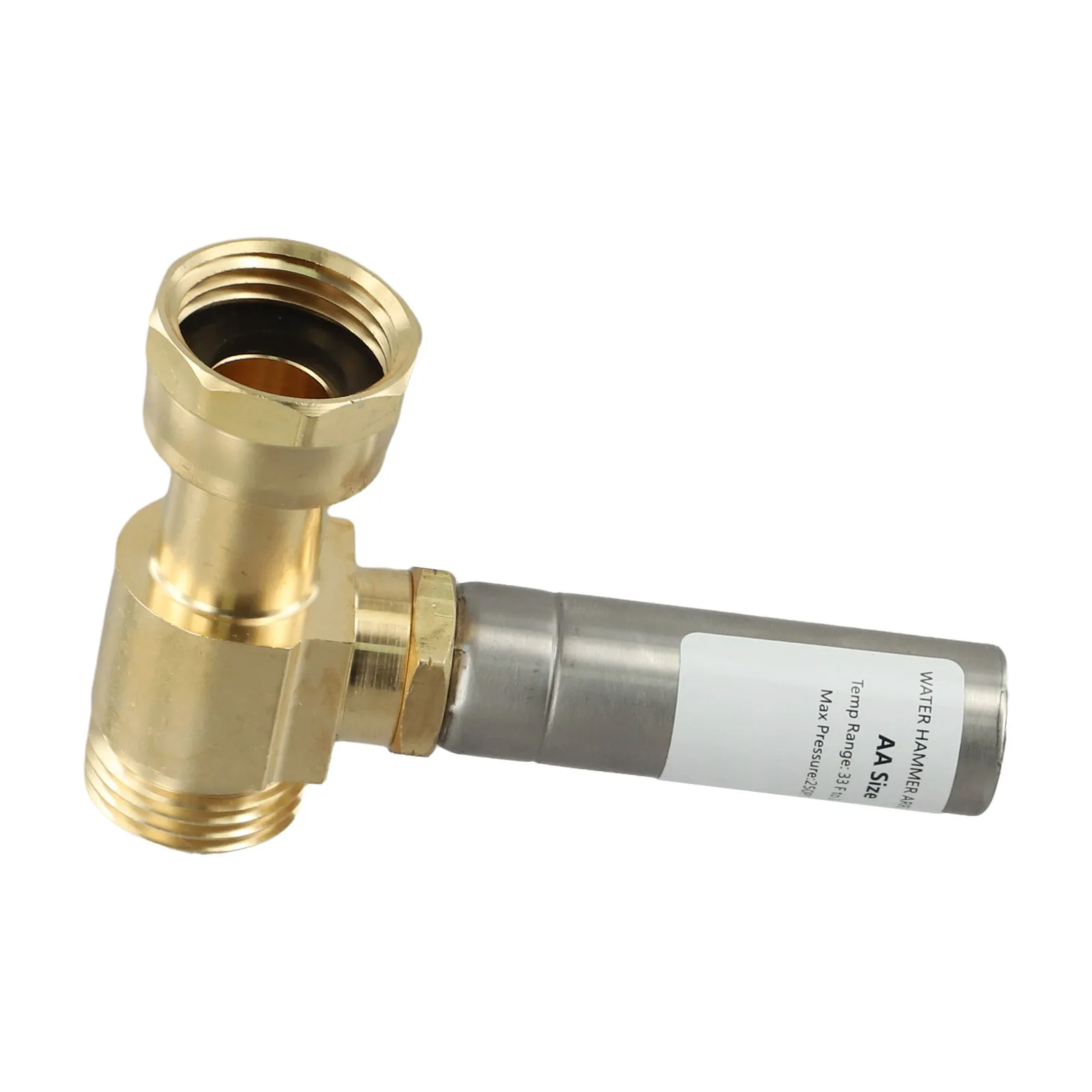 Compact Water Hammer Arrestor 3/4 Connections for Washing Machines Relieves Pipe Stress and Prevents Noise Issues