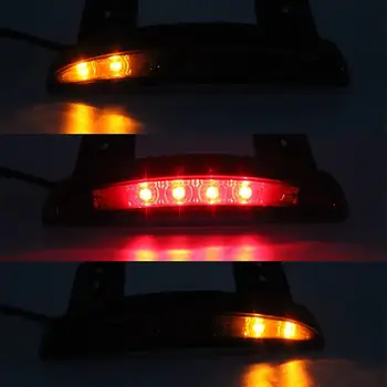 Guardabarros trasero LED con borde recortado, luz de freno y señal de giro ámbar para motocicleta Harley Sportster XL883 1200, color rojo ahumado 8 best sales Luz trasera Harley - №5