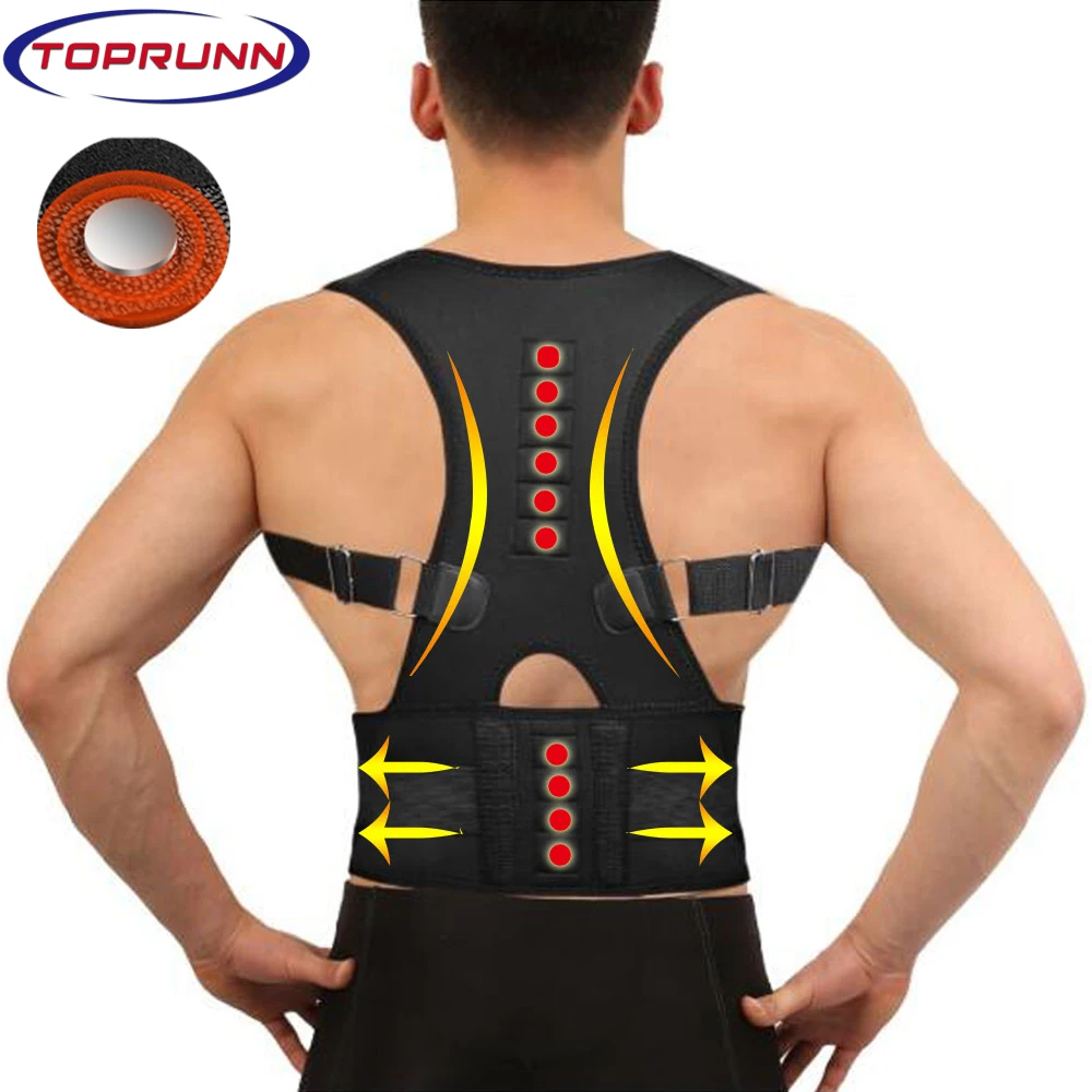 

Magnetic Therapy Adult Back Corset Shoulder Lumbar Posture Corrector Bandage Spine Support Belt Back Support Posture Correct