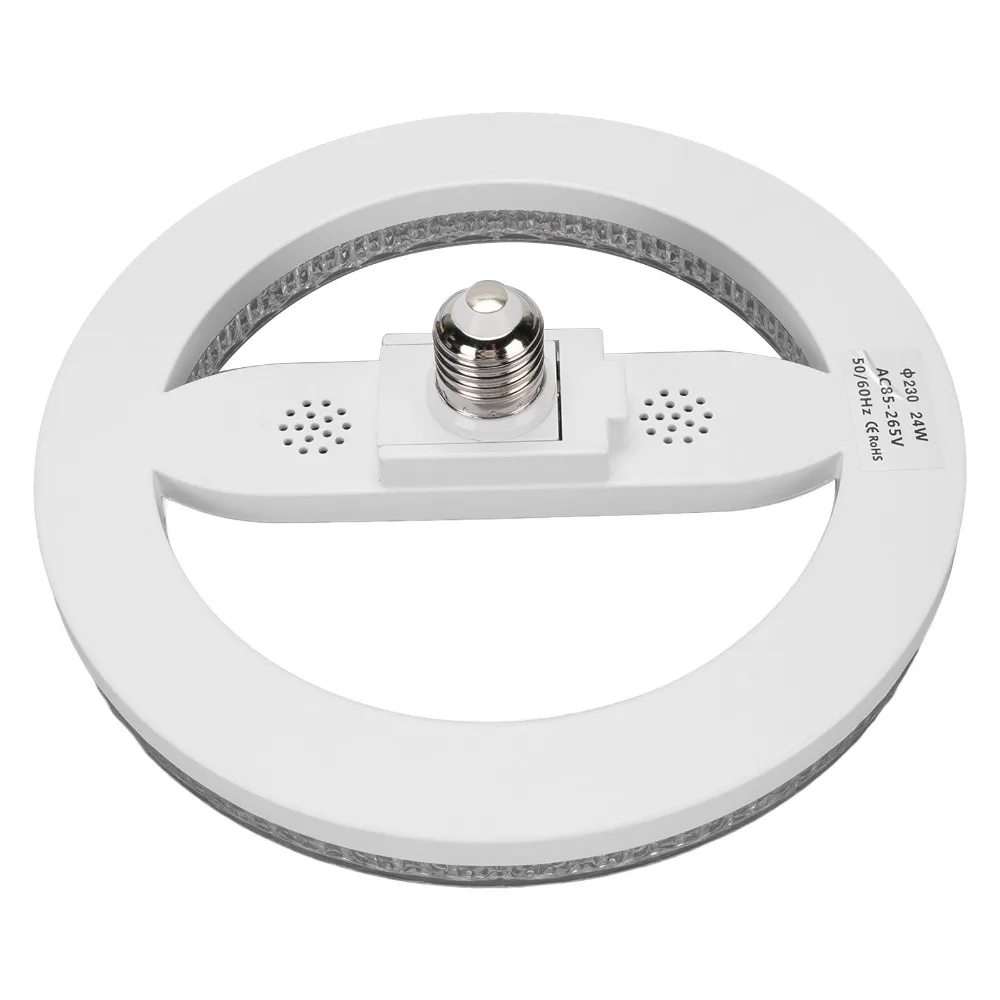 Energy Saving Circular Light Bulb Round 24W LED Bulb E27 Crystal Ceiling Light Bulb Bedroom