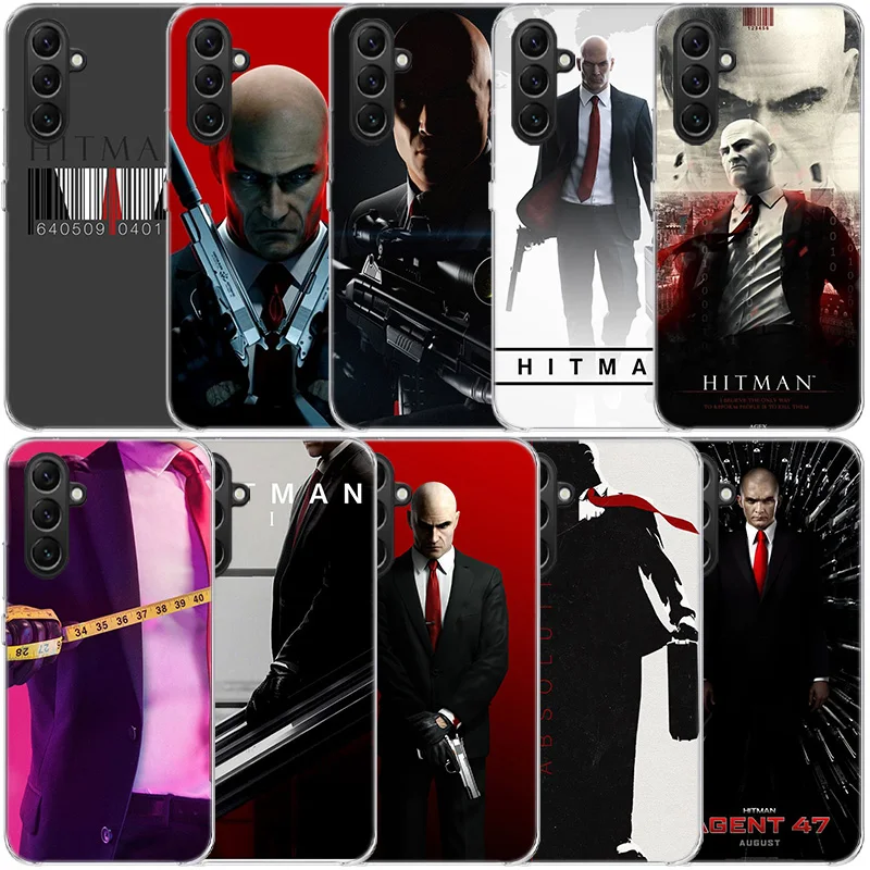 Man Hitman Agent Silicone Clear Phone For Samsung Galaxy A52S A42 A32 A22 A12 A02S A70 A50 A40 A30 A20 A20E A71 A51 A41 A31 A10