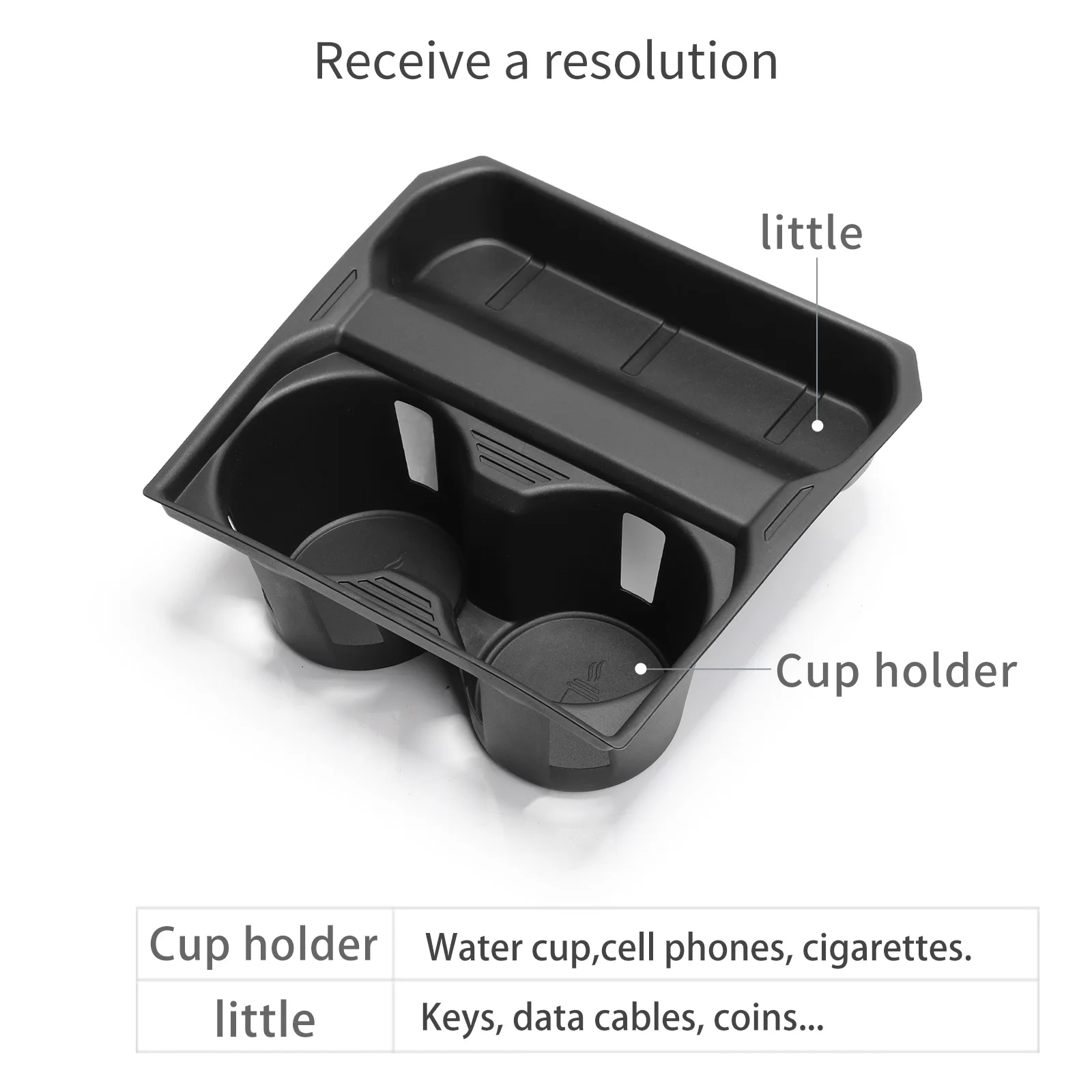 ZUNDUO  for Mazda CX-50 Shock-Absorbing Cup Holder Central Water Storage Cup Box Storage Tray Accessories TPE