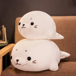 Kawaii 50/60cm Seal Soft Down Cotton Lying Seal Plush Toy Stuffed Animal Doll Toys For Kid Girl Pillow Home Decor Birthday Gifts