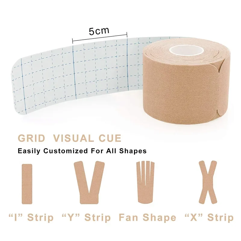 6 Rolls Precut Kinesiology Tape Cotton Elastic Athletic Sports Tape Prevent Injuries Joint Support Muscle Pain Relief Latex Free