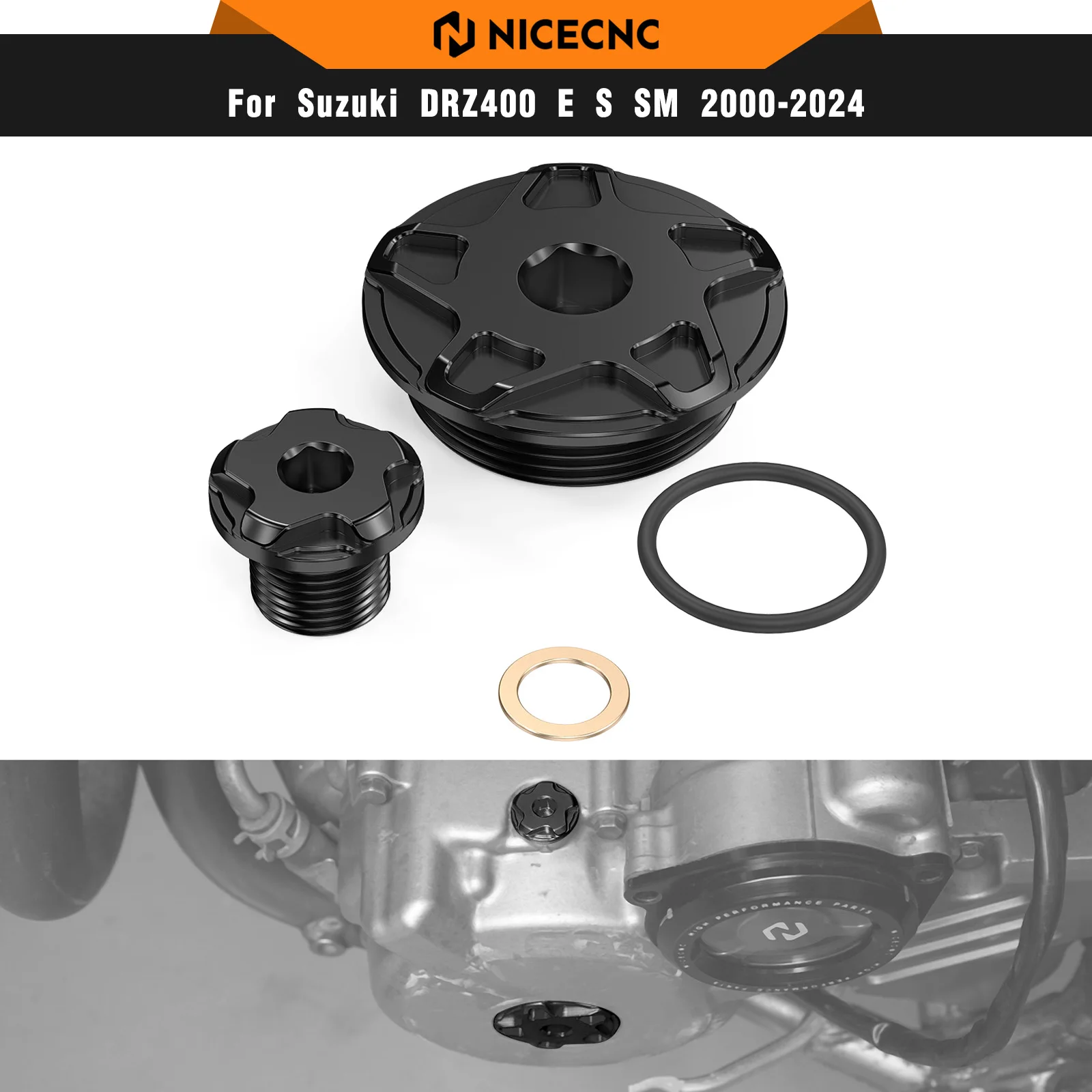 

For Suzuki DRZ400 DRZ400S DRZ400E DRZ400SM DR-Z 400 E S SM 2000-2024 2023 2022 Motorcycle Engine Timing Plug Cover Cap Bolts