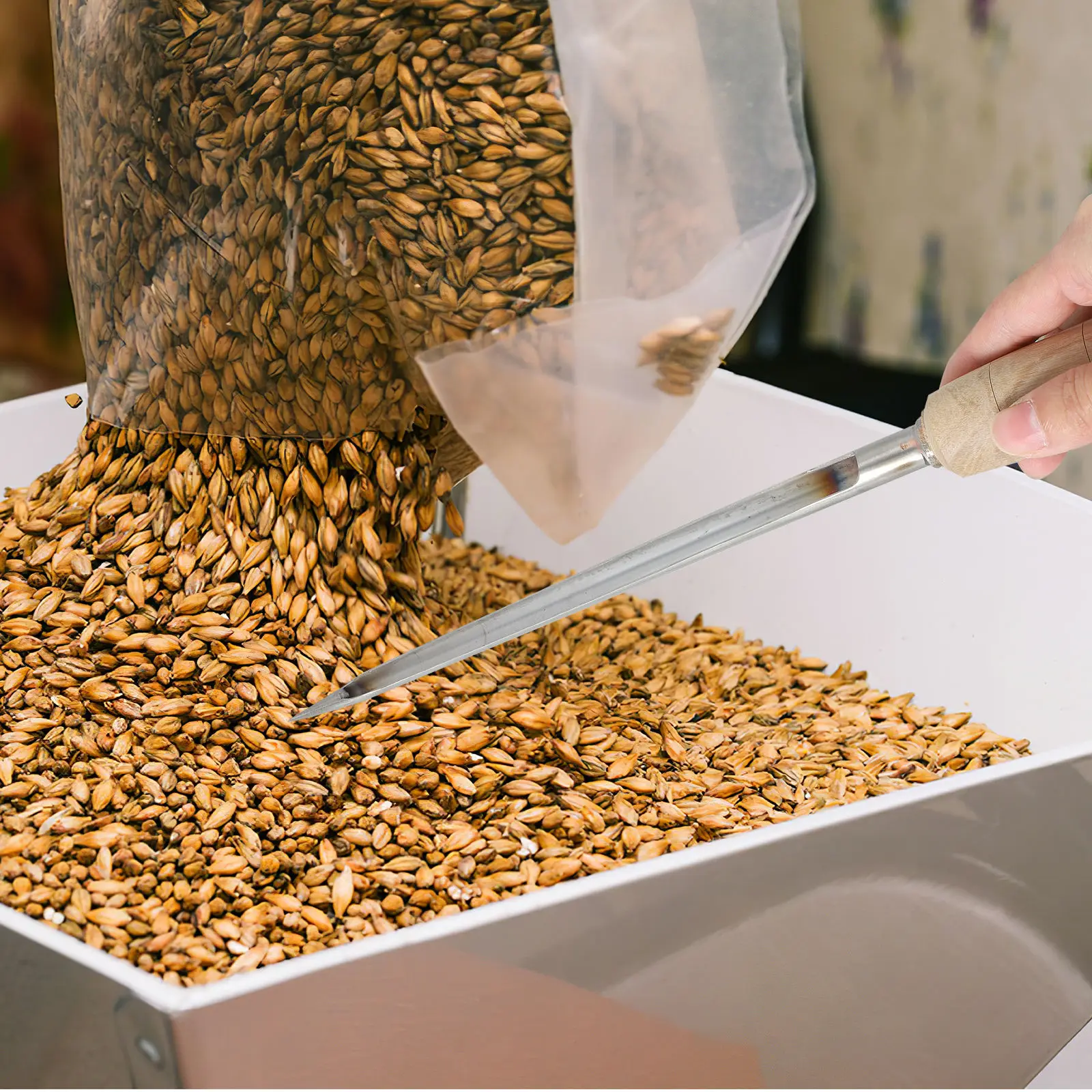 

Grain Sampler Stainless Steel For Wheat Corn Rice Metal Particles Cereal Powder Sampling Tool Agriculture Farm Use