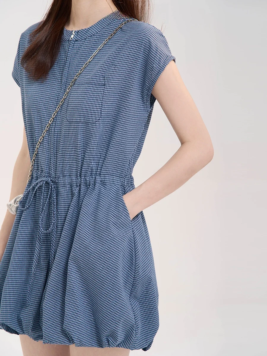 Taille haute imprimé fleuri Wrap ceinturé ort Sve femmes Rer avec fermeture éclair et Plaid orts été trajet Sle coton 00%