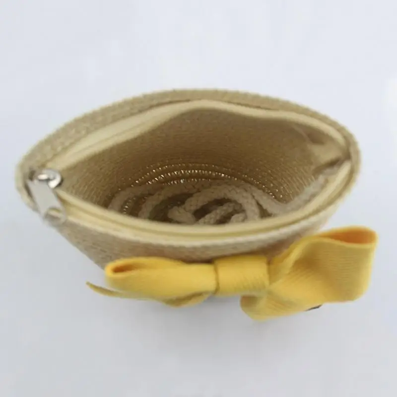 

39BB Fashion Straw Hat Mini Bag for Little Girl Beach Sun Hat Ruffle Brims Fisherman Hat for Child 6-15Y Photography Hat Bag