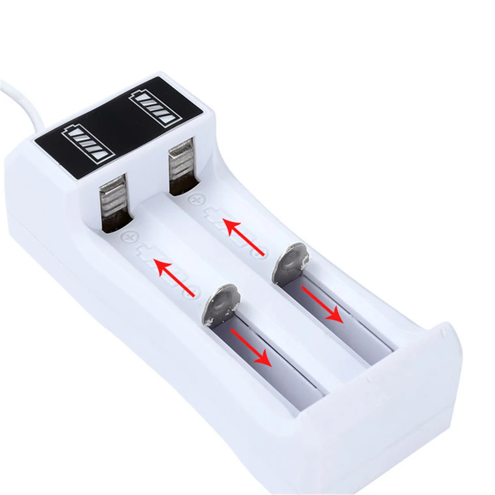 14500 /18650 Battery Charger Universal 2 Slot Li-ion Battery USB Charger Smart Led Chargering for Rechargeable Batteries AA AAA