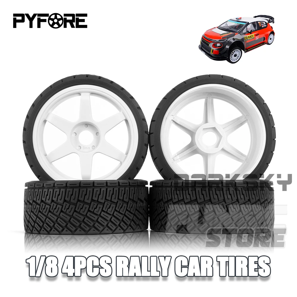 

PYFORE 4 шт. 17 мм адаптер для шин 100x40 мм для 1/7 1/8 радиоуправляемой модели автомобиля KM WRC C3 FSR GT раллийные автомобильные аксессуары