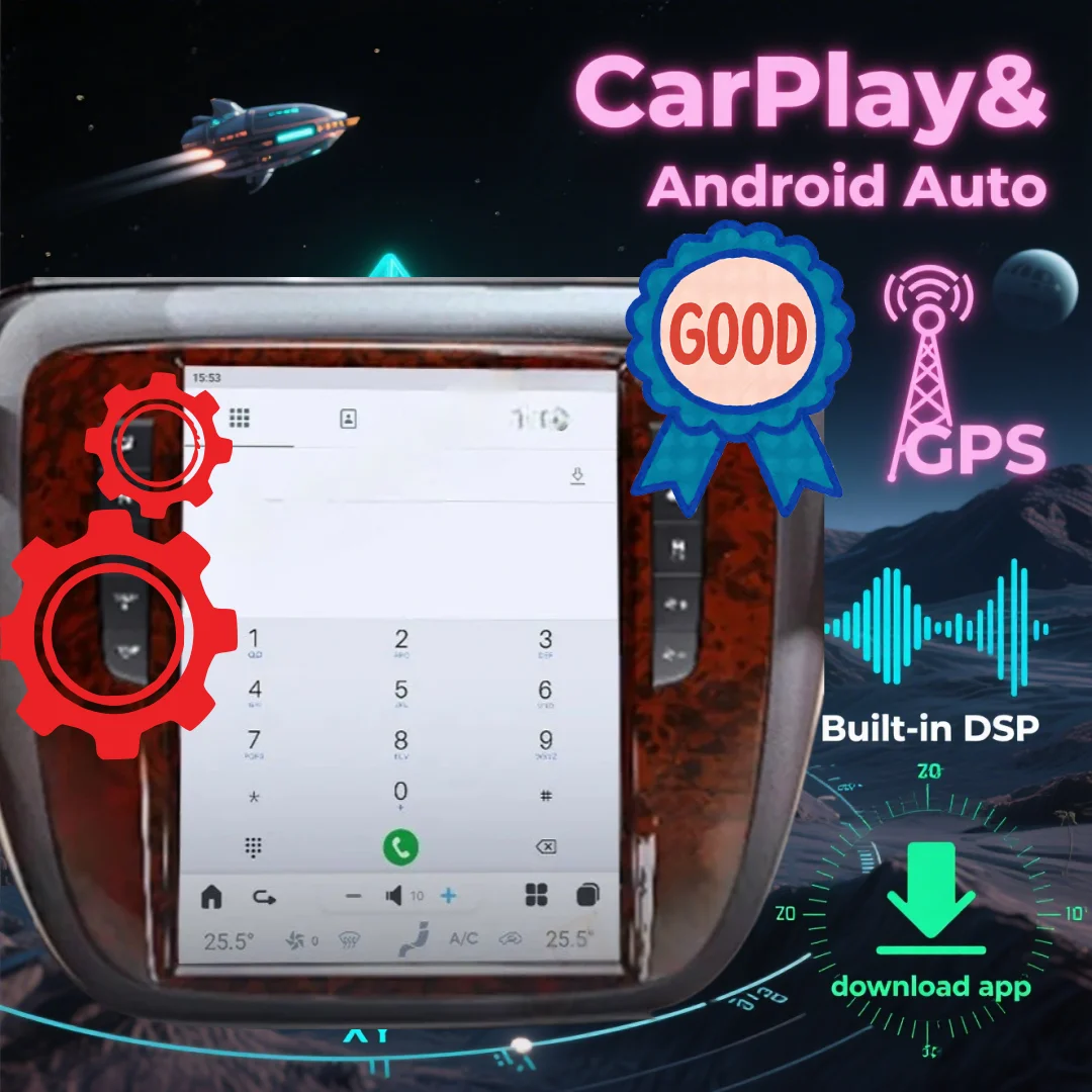 Car Radio For GMC-Yukon/Chevy Suburban Tahoe Auto AC 2007-2013 Multimedia Player Wireless CarPlay Head Unit GPS Navigation