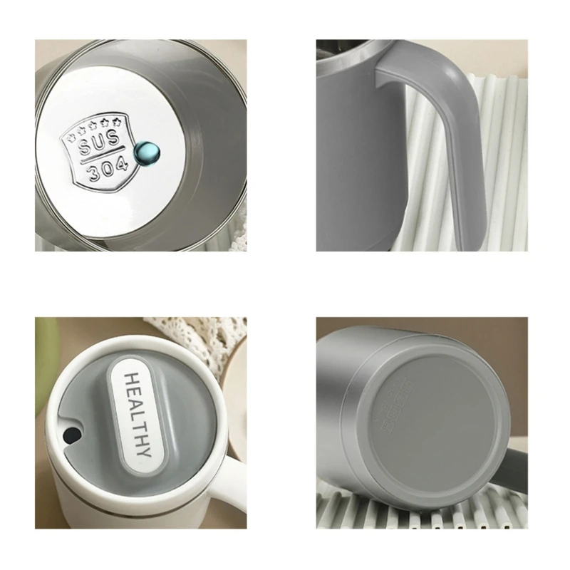 Tazza da caffè con coperchio a prova perdite con cannuccia Tazza da caffè in acciaio inossidabile da per caffè