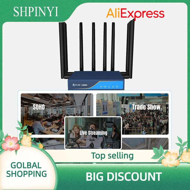 

PUSR U300 Глобальные частотные диапазоны 5G CPE 5G Чип AX3000 Поддержка гигабитных портов SN/NSA SIM-карта WiFi6 Беспроводной маршрутизатор IoT