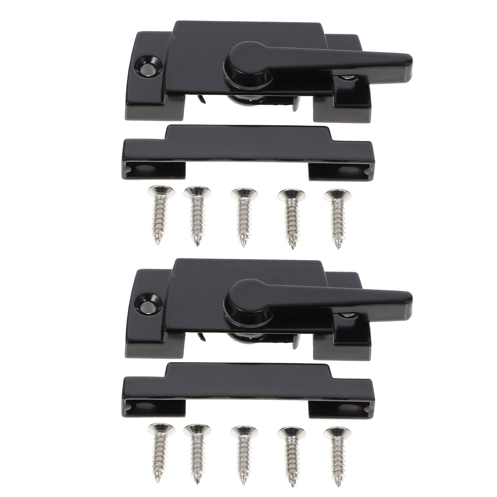 

2 Sets Crescent Lock Accessories White Square Sliding Windows Zinc Alloy Sash Locks Baby Proof Anti Theft Secure Latch