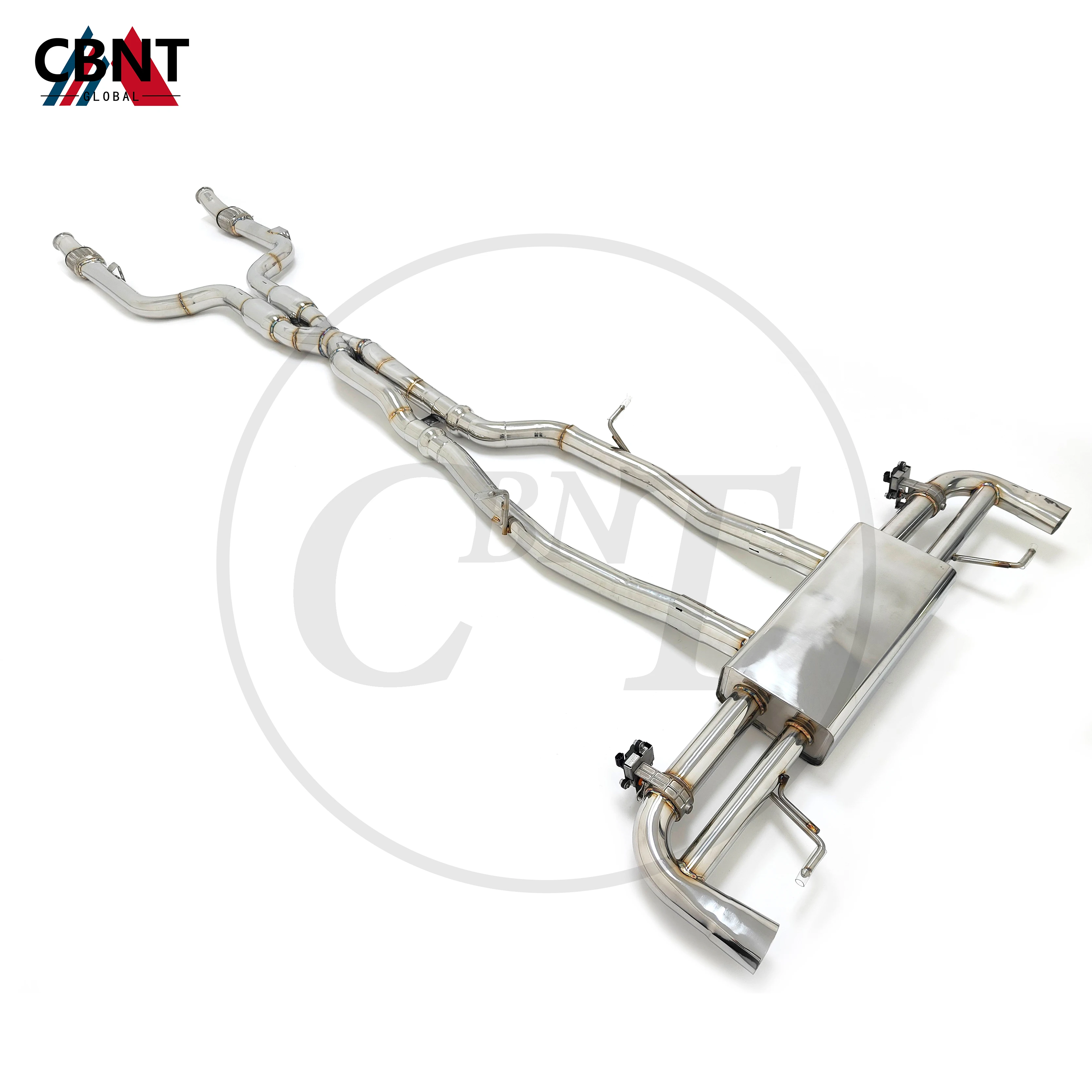 

CBNT for Mercedes Benz C43 GLC43 AMG 3.0T 2017-2023 Valvetronic Exhaust-Pipe Catback SS304 Exhaust System Muffler with Valve