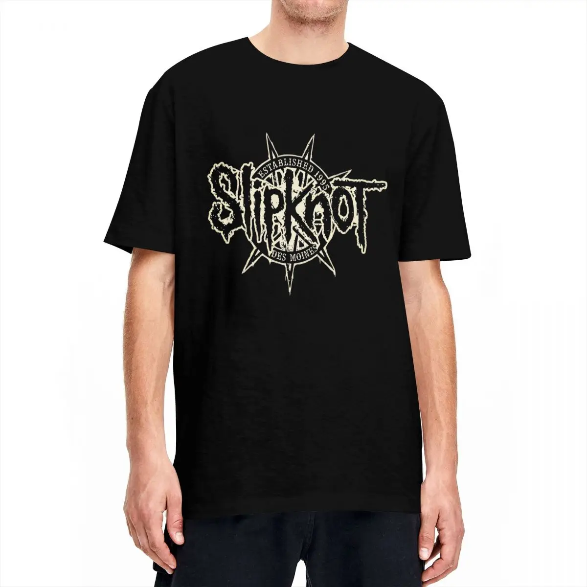 Men Women S-Slipknot Metal Music Band Rock T Shirt 100% Cotton Print T-Shirt Clothing Outfits