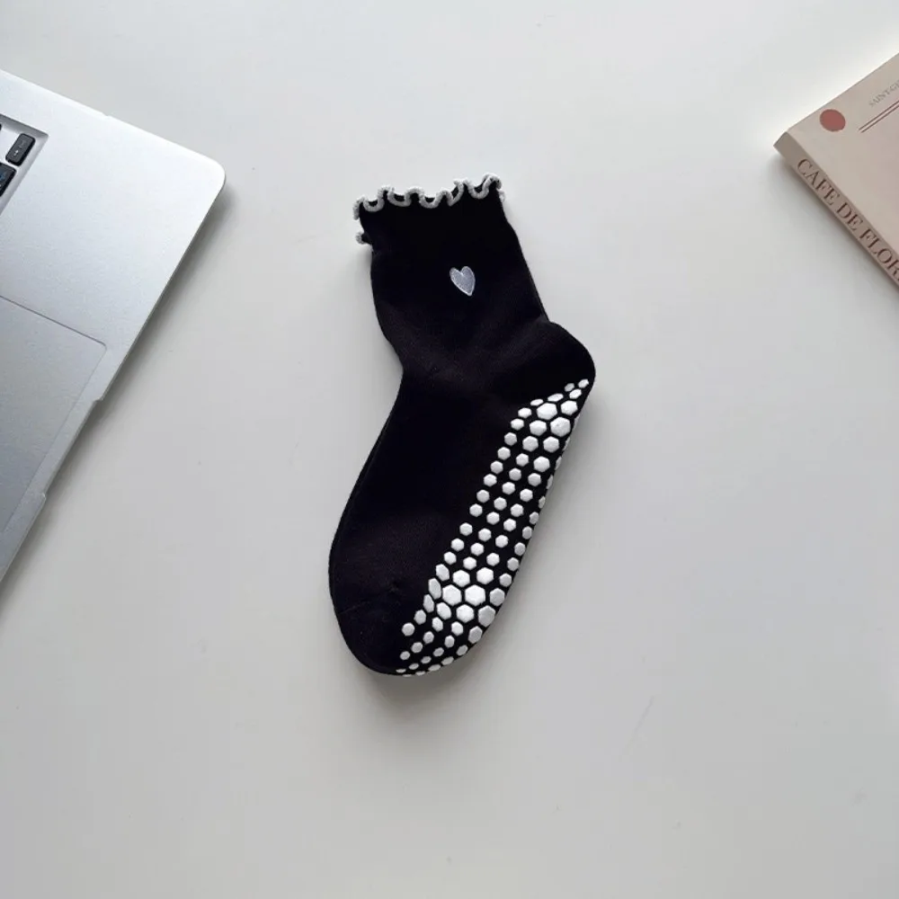 

Новые хлопковые носки для йоги с рюшами и манжетами, силиконовые ручки, носки для пилатеса, нескользящие дышащие носки для йоги, балета