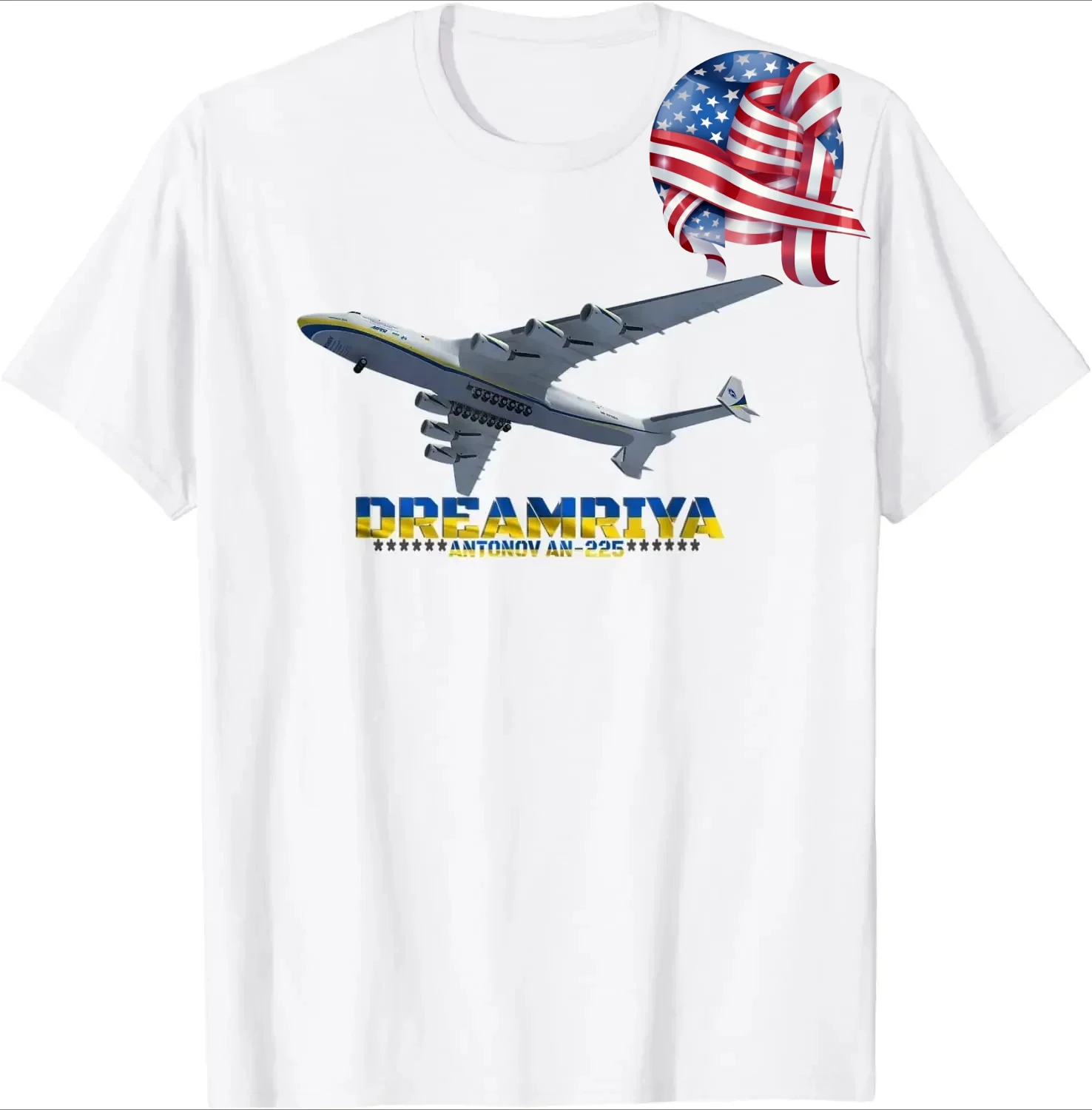 

Antonov AN-225 Worlds Largest Jet Aircraft Mriya T-Shirt Short Sleeve Casual 100% Cotton O-Neck Summer Men Tees