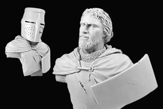 1:10 Scale Die-cast Resin Figure Model Assembly Kit Resin Bust Tannenberg Germanic Teutonic Knight Model Toy Figurine