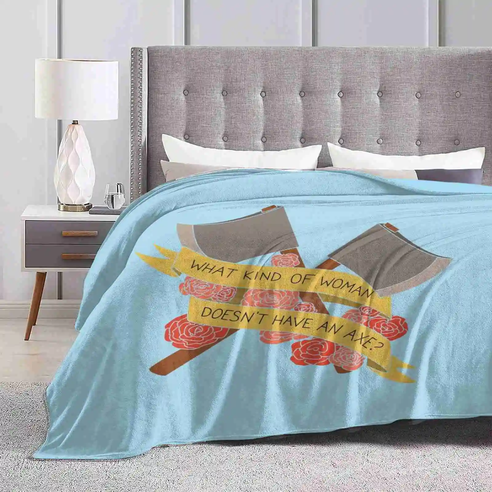 What Kind Of Woman ( Brooklyn 99 ) Soft Warm Throw Blanket Brooklyn 99 B99 Brooklyn Nine Nine Rosa Diaz Axe Women Feminism