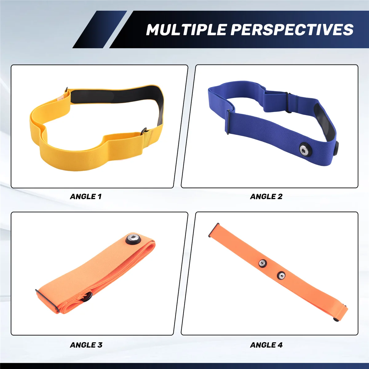 ACKOR 3 Stück für Magene Herzfrequenz-Brustgurt, verstellbarer Gummiband für Polar Wahoo Garmin Sports Wireless Monitor Rate Belt C