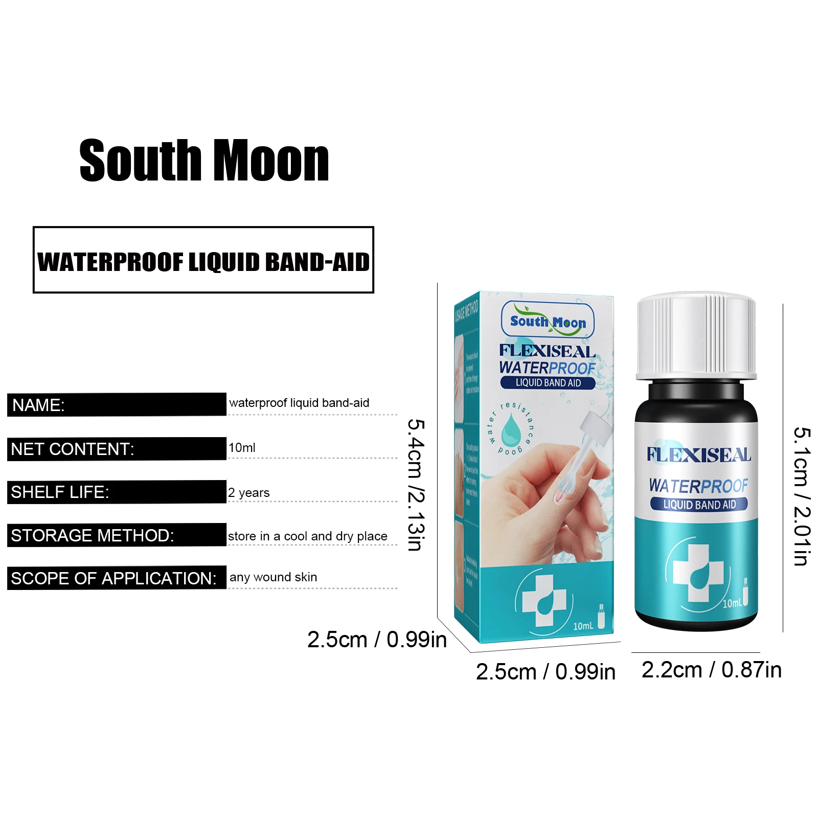 Flüssiges Wundpflaster 10ml Flüssiger Verband Wasserdicht Transparent Tragbar Notfall-Wundheilung für Körperpflege – Detail 1