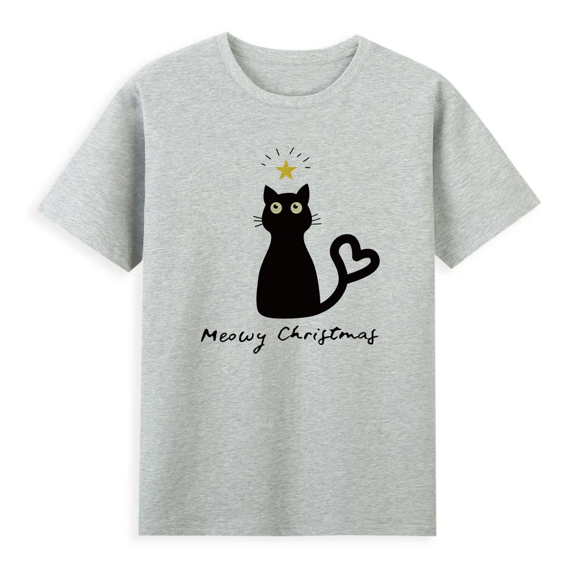 Creative Black Cat T-shirt Original Brand Tshirt Women Short Sleeve Summer Clothing Hot Sale Top Tees A032