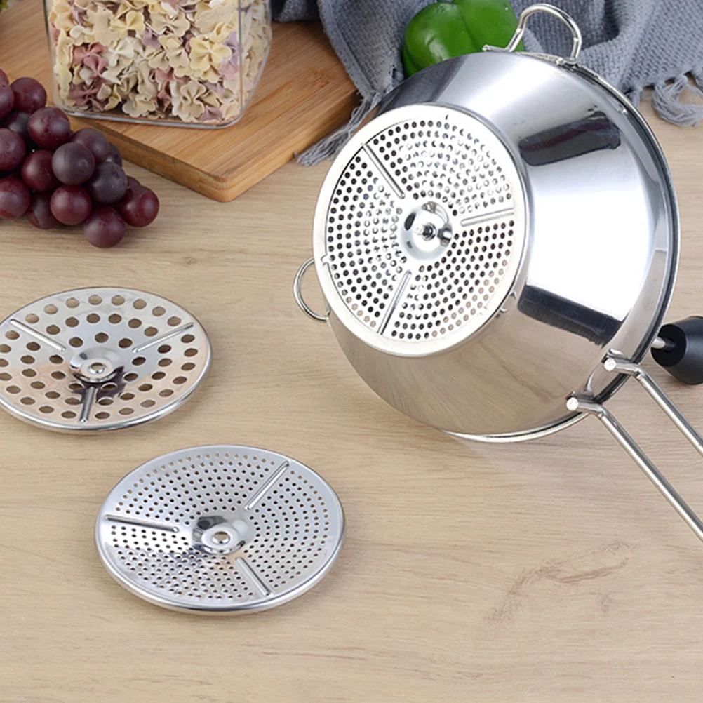 

Stainless Steel Food Blender Potato Masher Kitchen Tool Even Curved Holes Mashed Potatoes Sweet Potatoes Yams Pumpkins Hand