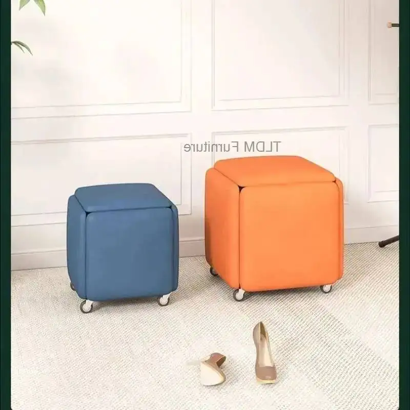 modern 5 Furniture Creative 1 Room Living Nordic Sofa in Home Rubik's Stool Cube Combination Fold Stool Iron Storage Ottomans y