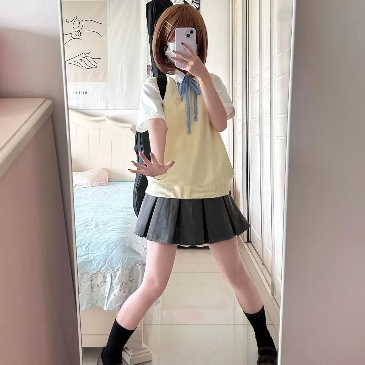 Japan High School Classic Knit Vests Solid Color Seifuku Sleeveless Pullover Women Sweaters for JK Uniform Student Clothes