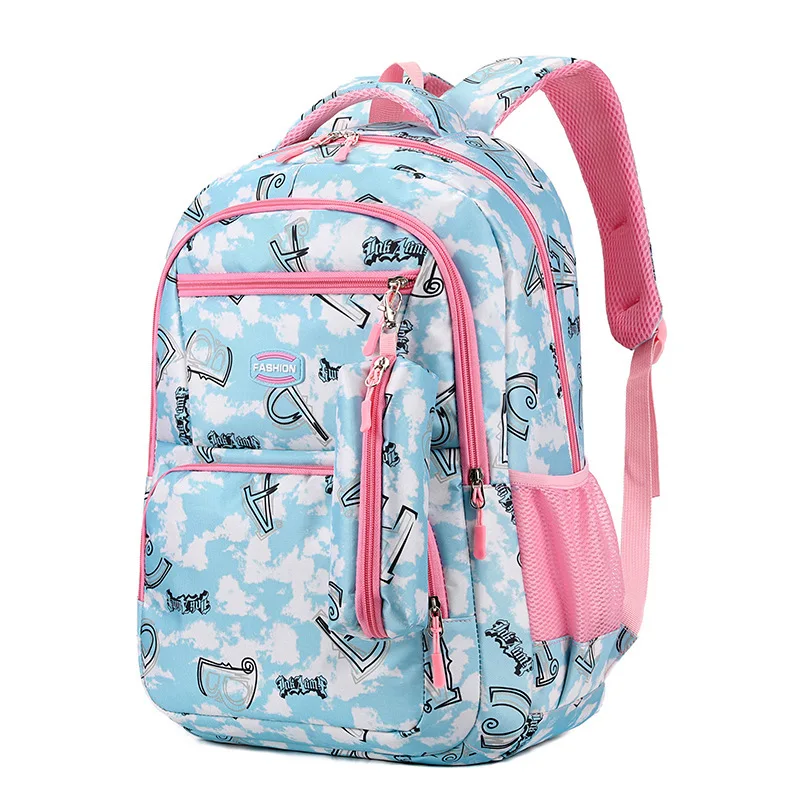 Trendy Backpack For Girls Elementary School Students Pencil Case School Bag Korean Style Double Shoudler Bags Gifs For Children