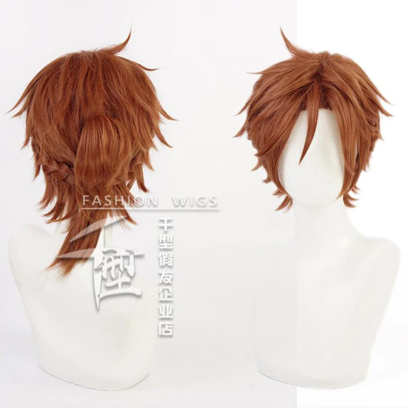 

Game Ensemble Stars Mikejima Madara Cosplay Wig Brownish Yellow Short Hair Heat Resistant Synthetic Halloween Party Accessories