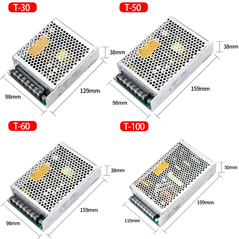 Alimentatore Switching A tripla uscita 30W 50W 60W 100W 350W 500W AC/DC 5V 15V -15V 12V 24V trasformatore Driver SMPS -A/B/C/D