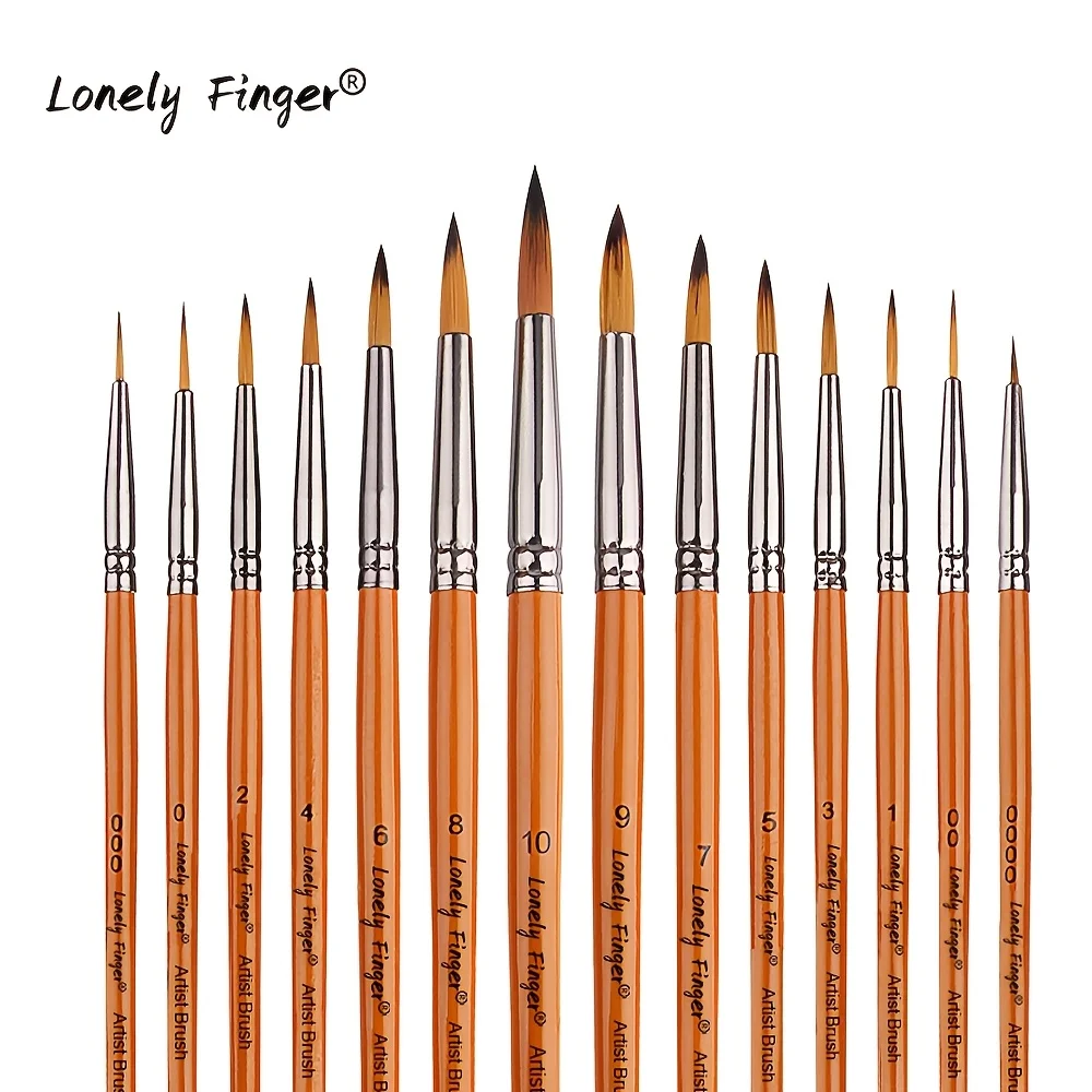 Detail Paint Brushes Set, Miniature Brushes for Fine Detailing & Art Painting - Acrylic, Oil, Watercolors & Paint by Number, Mod